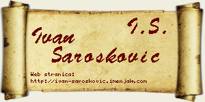 Ivan Šarošković vizit kartica